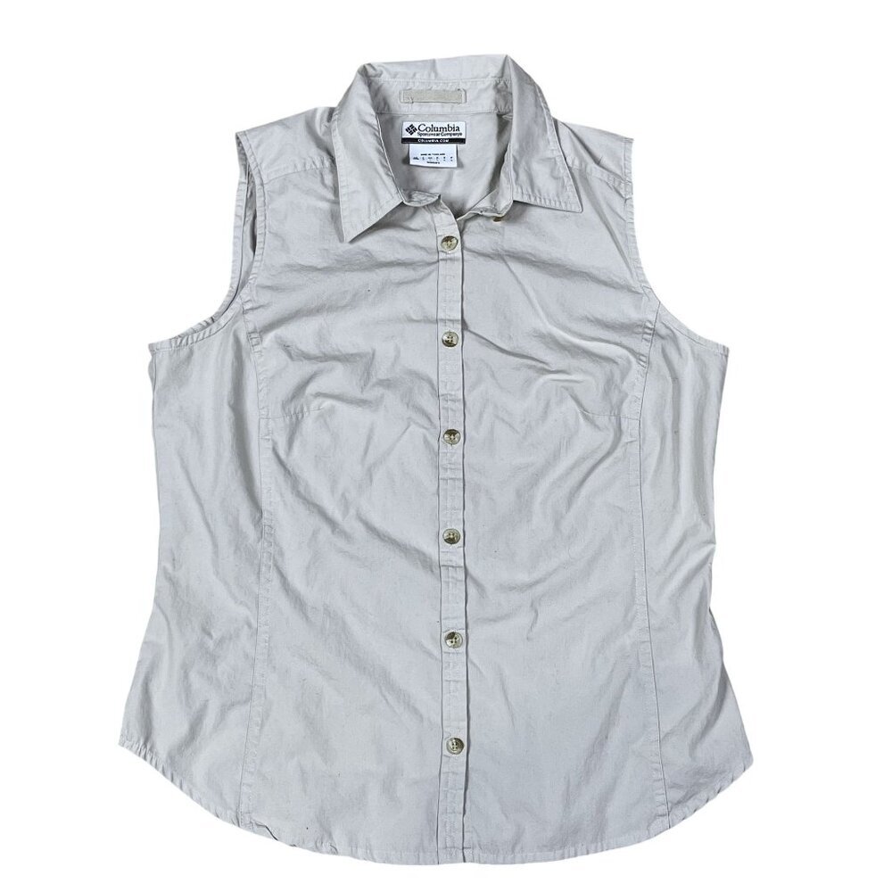 Columbia Tan Womens Button Down Vest Size‎ Medium